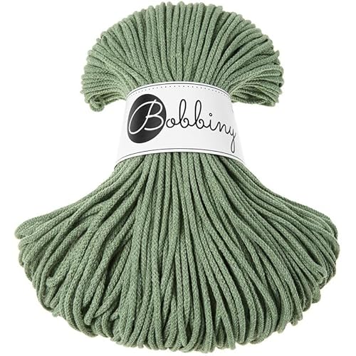 Bobbiny Junior 3 mm - Rope-Garn 100 m (Eucalyptus Green) von Bobbiny