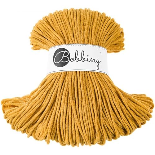 Bobbiny Junior 3 mm - Rope-Garn 100 m (Mustard) von Bobbiny