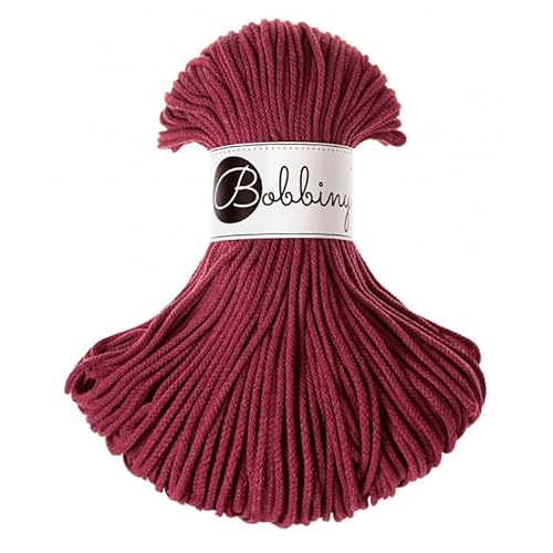 Bobbiny Junior 3 mm - Rope-Garn 100 m (Wine Red) von Bobbiny