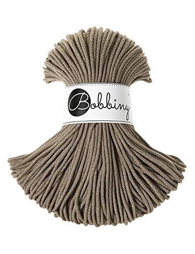 Bobbiny Junior 3 mm - Rope-Garn 100 m Kaffeebraun von Bobbiny