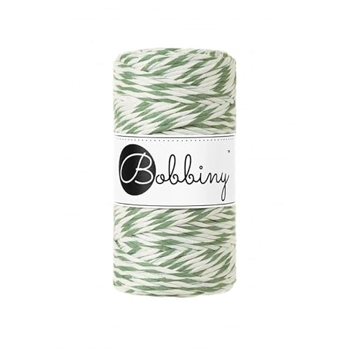 Bobbiny Macrame Cords 3 mm - 100 m - 100% Baumwolle (Magic Green) von Bobbiny