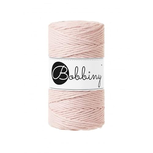 Bobbiny Macrame Cords 3 mm - 100 m - 100% Baumwolle (Pastel Pink) von Bobbiny