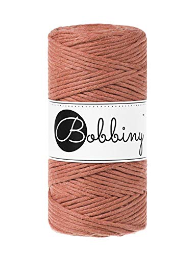 Bobbiny Macrame Cords 3 mm - 100 m - 100% Baumwolle (Terracotta) von Bobbiny