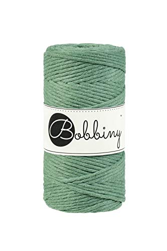 Bobbiny Macrame Cords 3 mm - 100 m Wahl (Eukalyptus Grün) von Bobbiny