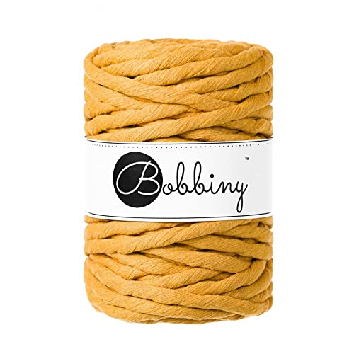 Bobbiny Macrame Cords 9 mm - 30 m - 630 g 100% Baumwolle (Mustard) von Bobbiny