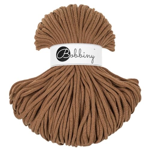 Bobbiny Makramee-Flechtkordel, 5 mm, 100 m, Hellbraun (Caramel) von Bobbiny