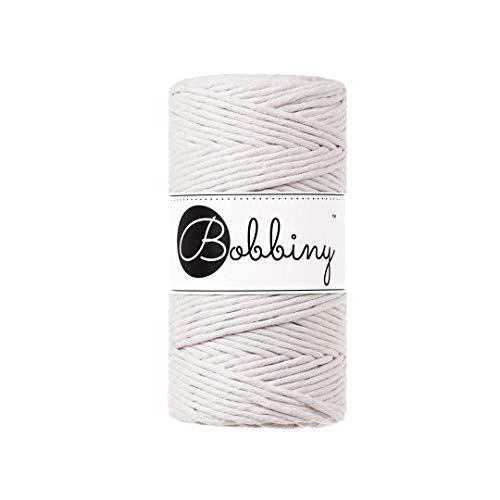 Bobbiny Macrame Kordel 3mm - 100m - Mondlicht von Bobbiny