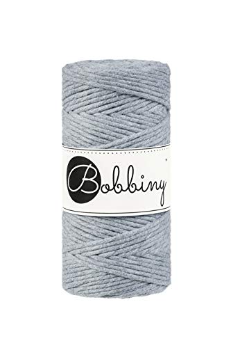 Bobbiny Makramee Kordel 3mm - 100m Wahl (Silber) von Bobbiny