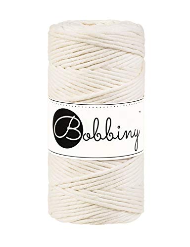 Bobbiny Makramee Kordel 3mm - 100m wählbar (Natur) von Bobbiny