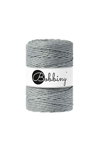 Bobbiny Makramee Seil, Single 0.2"(5mm) 3288.4ft (100m) Makramee Schnur, Single Twist Stahl von Bobbiny