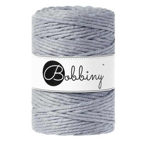 Bobbiny Makramee Seil, Single 0.2"(5mm) 3288.4ft (100m) Makramee Schnur, Single Twist Stahl von Bobbiny