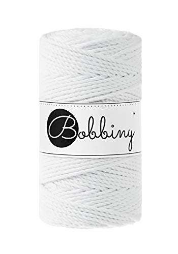 Bobbiny Makramee-Seil, gedreht, Regular 3 mm, Weiß, 100 m von Bobbiny