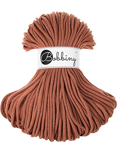 Bobbiny Oeko-Tex Kordel 5mm x 100 Meter für Makramee und Basteln in Terracotta von Bobbiny