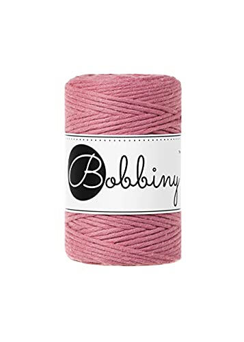 Bobbiny Oeko-Tex Premium Makramee Garn aus ökologischer Baumwolle 1,5 mm x 100 m (Blossom) von Bobbiny