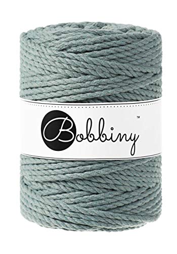 Bobbiny Oeko-Tex Premium Makramee Garn aus ökologischer Baumwolle in Laurel 5 mm x 100 m von Bobbiny