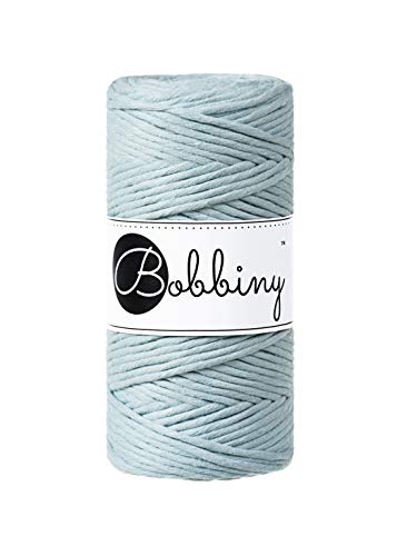 Bobbiny Oeko-Tex Premium Makramee Garn aus ökologischer Baumwolle in Misty 3 mm x 100 m von Bobbiny