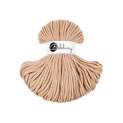 Bobbiny Premium Cords 5 mm - Rope-Garn 100 m 100% Baumwolle (Biscuit) von Bobbiny