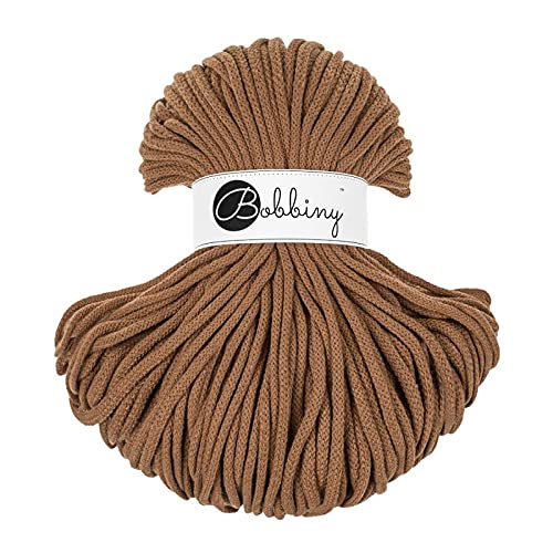 Bobbiny Premium Cords 5 mm - Rope-Garn 100 m 100% Baumwolle (Caramel) von Bobbiny