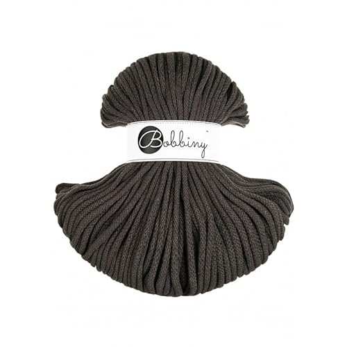 Bobbiny Premium Cords 5 mm - Rope-Garn 100 m 100% Baumwolle (Espresso) von Bobbiny