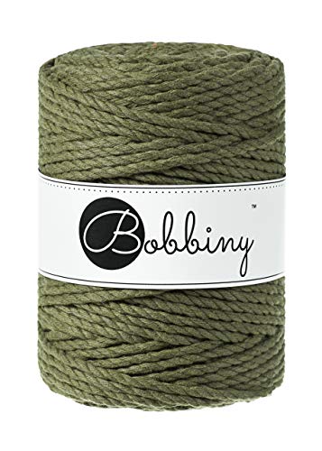 Bobbiny XXL Makramee-Schnur (Avocado), 3-lagig, 5 mm, 100 m von Bobbiny