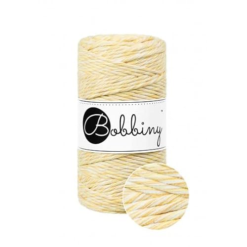 New Bobbiny Makramee-Kordel Schnur 3mm 100m (Banana Shake) von Bobbiny