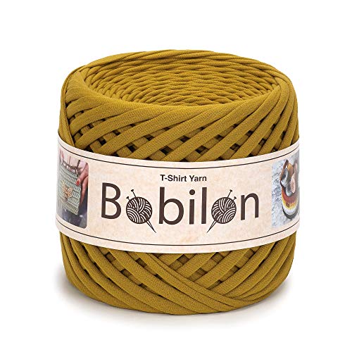 Bobilon T-Shirt-Garn aus Baumwolle, Größe M, 100 m, 7–9 mm, 320 g, Golden Lime von Bobilon