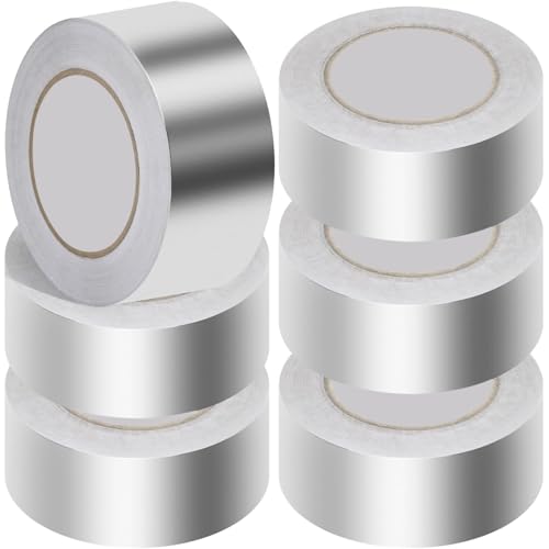 6 Rollen Aluminium Klebeban 50mmx90M alu klebeband Kücheninstallationen,Abschirmung und Isolierung, Dichtungsreparatur, selbstklebendes Aluminiumfolienband, hohe Temperaturbeständigkeit Für Luftkanäle 6 Rollen Aluminium Klebeban 50mmx90M alu klebeband Kücheninstallationen,Abschirmung und Isolierung, Dichtungsreparatur, selbstklebendes Aluminiumfolienband, hohe Temperaturbeständigkeit Für Luftkanäle von Boboeitody
