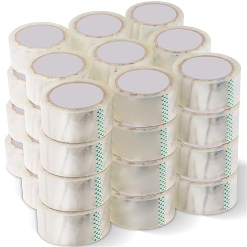 Boboeitody 36 Rollen Paketklebeband Rollentransparent, Klebeband Transparent 48mmx66m Versandband Bulk, Gesamt 2160 Yards, 2.7 mil, 3" Kern, Schwer Zoll Verpackung für Verpackungen und Paket Boboeitody 36 Rollen Paketklebeband Rollentransparent, Klebeband Transparent 48mmx66m Versandband Bulk, Gesamt 2160 Yards, 2.7 mil, 3" Kern, Schwer Zoll Verpackung für Verpackungen und Paket von Boboeitody