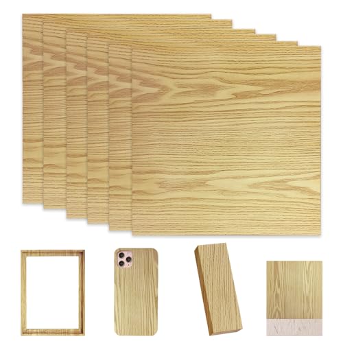 6 Stück Sperrholz 3mm, Bastelholzplatte Sperrholz Platten, 300x300x3mm, Unbehandeltes Holz Sperrholzplatten Für Heimwerker, Lasergravur, Holzhandwerk, Brandmalerei von Bocguy