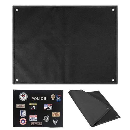 85 x 70 cm klettwand, Schwarz Kletttafel Patches, Taktische Patch-Display-Tafel, Patchwand Mit Ösen, Faltbar für Militär-Patch-Aufhängung (85 * 70cm) von Bocguy