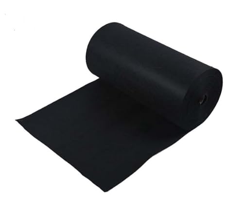 Bocguy Filz Meterware, Schwarz Filz 3mm Dick, 250cmx30cm Filzstoff, Filzrolle Bastelfilz, Filzmatte, Filzunterlage für DIY Aufbewahrungstasche Patchwork Nähen Basteln Handwerken Dekoration von Bocguy