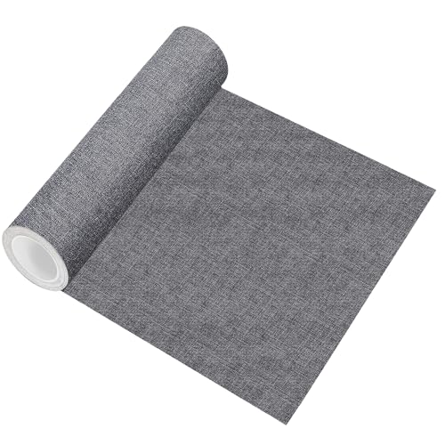 Flicken selbstklebend Stoff, Klebeflicken für Textilien Leinenstoff Reparatur Patches, 40 X 150 cm Textil Flicken selbstklebend für Sofas, Autositze, Bürostuhl, Kopfteile, Vorhang, Grau von Bocguy