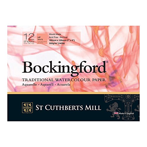 Bockingford 300gsm Glued Pad 7" x 5" (180 x 130mm) Hot Pressed von Bockingford