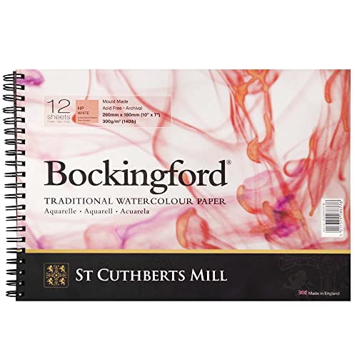 Bockingford 300gsm Spiral Pad 10" x 7" (260 x 180mm) Hot Pressed von Bockingford