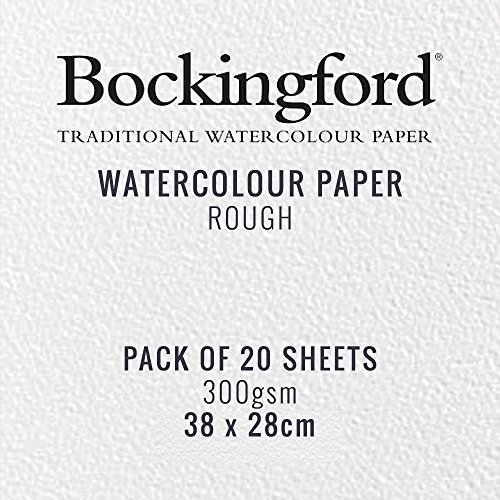 Bockingford Aquarellpapier, 300 g/m², rau, 38 x 28 cm, 20 Blatt von Bockingford