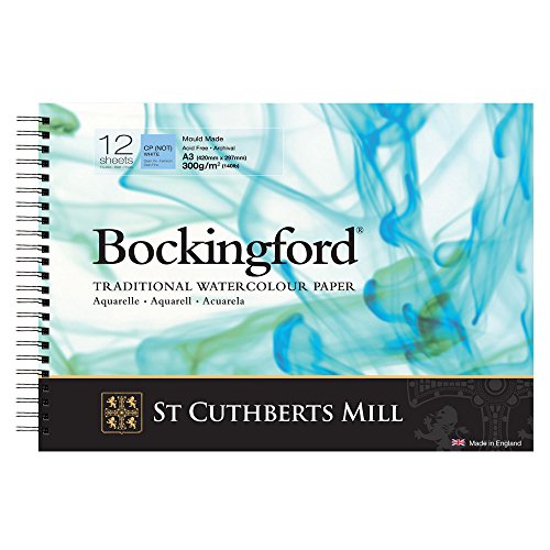 St Cuthberts Mill Saunders Waterford Papierblock, 410 x 310 mm, Gewicht: 0,5 kg von Bockingford