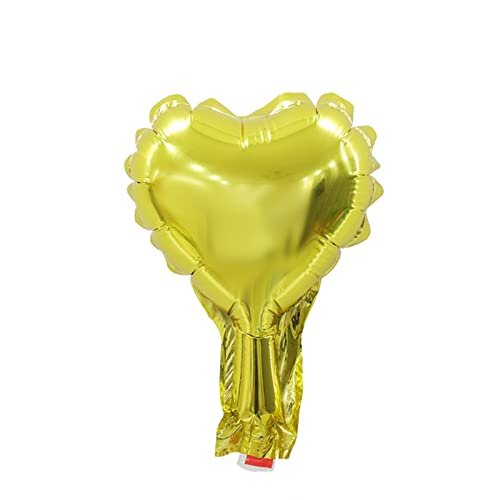 Bodhi2000 10 Stück Aluminium Film Luftballons Dekorative Anti-Explosion Herzform Folienballons für Hochzeit Party Dekoration Schule Gold Pentagramm von Bodhi2000