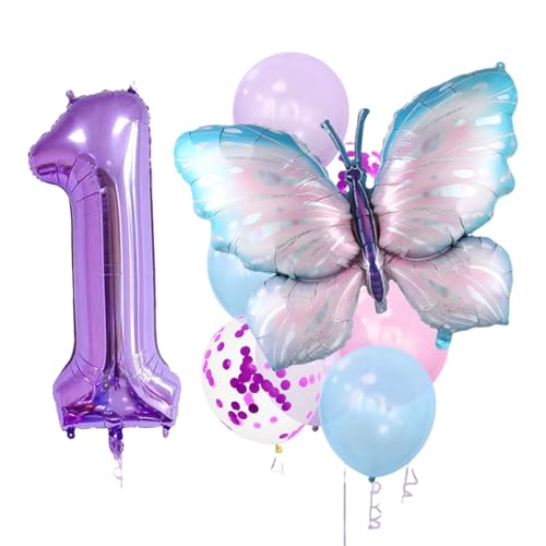 Dickere Schmetterlingsballons mit verschiedenen Zahlen für Babypartys, Geburtstage, Hochzeiten, Partydekorationen, metallische, auslaufsichere Aluminiumfolienballons 1 von Bodhi2000