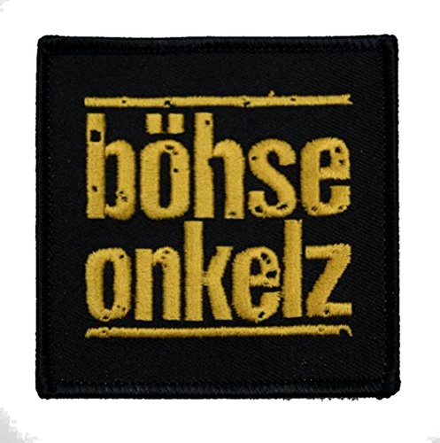 Böhse Onkelz - Logo Quadrat Aufnäher/Patch (gelb/schwarz) von Böhse Onkelz