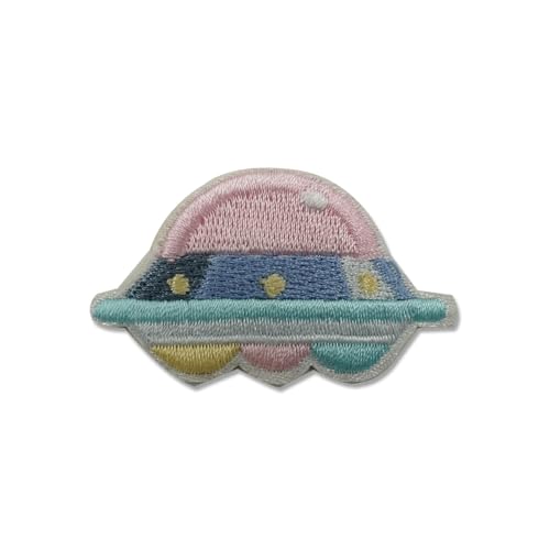 Boersma UFO Flying Saucer Fashion Embroidery Cartoon Patch Sticker Iron On Patch Sew On Embroidered Patch for Hat Cap von Boersma