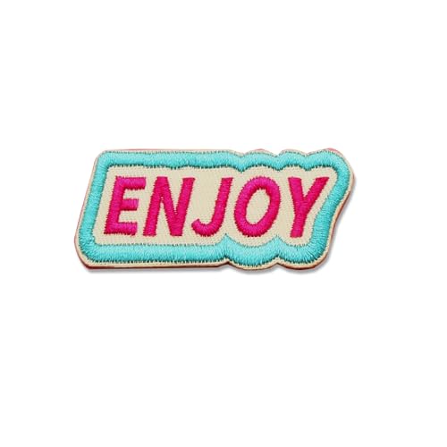 Enjoy Patch Iron On/Sew On - Fully Embroidered Cool Patch for DIY Jeans Clothing Repair Hat Bag Decor or Birthday Gifts von Boersma