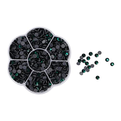 1000 Stück facettierte Glas-Strasssteine, dekorative Accessoires für Kleidung, Schuhe, Nagelkunst, leicht und tragbar, einfach überall anzubringen, verleihen Ihrem Schmuck Glanz (JM201 dark green) von Bognajin