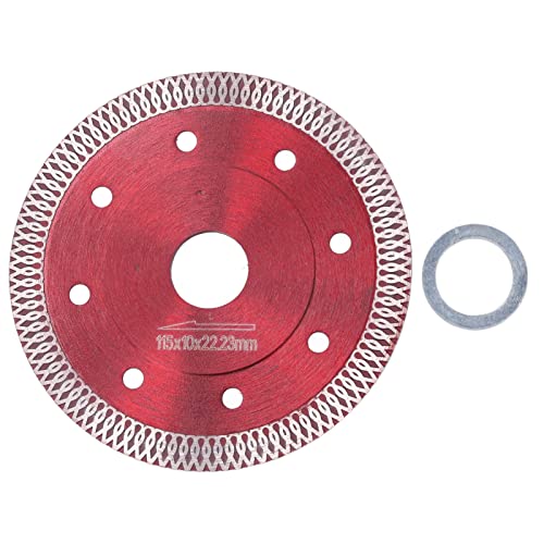 115mm Saw Blade, Dry Wet Cut Cutting Disc Wheel Tool, sturdy Alloy Material, High Efficiency for Ceramic Granite Marble Cutting (Red) von Bognajin