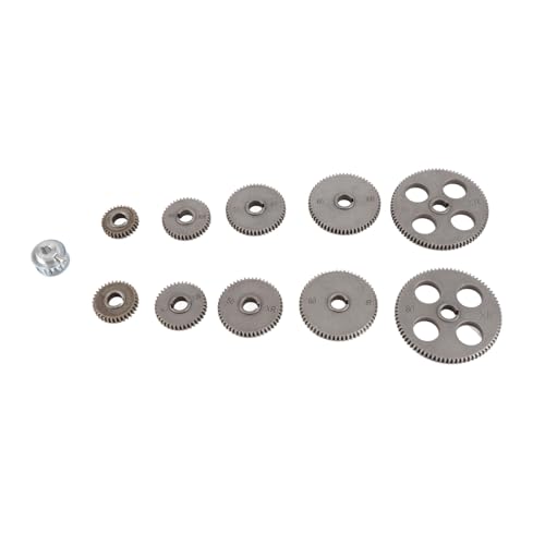 11Pcs Lathe Gear Set, T80 T60 T50 T40 T35 T30 Sizes, 17 Teeth Motor Pulley, HT250 Grey Iron, Gears for Micro Lathe and Metal Cutting Machines von Bognajin