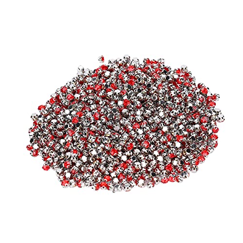 1440pcs Bulk Flatback -Stahl -Rücken -Strass -Strass, hochwertige Handwerksstresssteine ​​für DIY -Schmuck -Halskettenarmband, leuchtende und schöne Accessoires mit (Red) von Bognajin