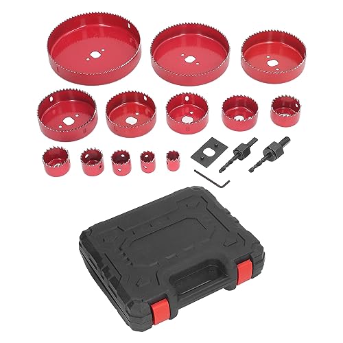 17pcs Heavy Duty Hole Saw Kit, Bi -Metall -Bohrer -Bits für Metallholz -Kunststoff, einschließlich Tragetaschen und Lochschneider mit mehreren Größe von Bognajin