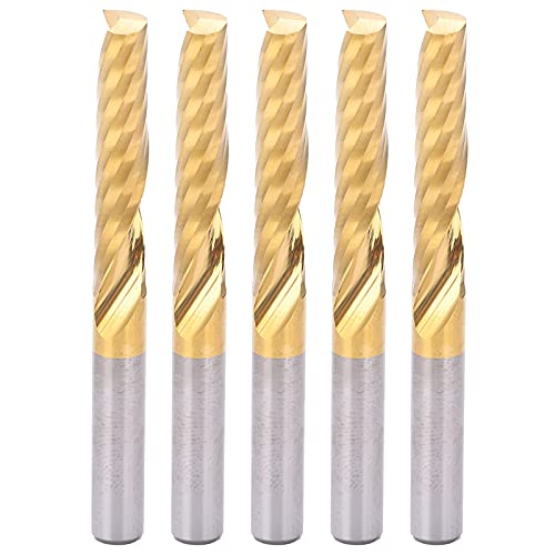 5 pcs Spiralrouter Bit eingestellt, Geschwindigkeitsstahl -CNC -Endmühle, 6 mm Durchmesser x 32 mm Kelle, 60 mm Gesamtlänge, Legierungsplattierung, zum Schneiden von 5 pcs Spiralrouter Bit eingestellt, Geschwindigkeitsstahl -CNC -Endmühle, 6 mm Durchmesser x 32 mm Kelle, 60 mm Gesamtlänge, Legierungsplattierung, zum Schneiden von von Bognajin