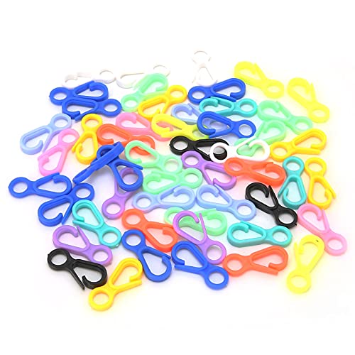 50pcs Cute Hard Plastic Clips, Lobster Claw Clasps, Easy Open Snap Hooks for DIY Crafts, Key Chains, Lanyards and More, 1.26in Length, Smooth Surface, Elegant Design (50 pieces sold) von Bognajin