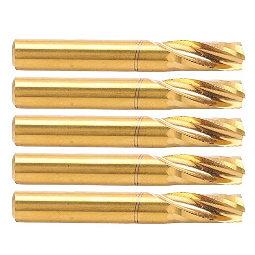5Pcs 6x15x50mm Single Flute Spiral Milling Cutters, Speed Steel End Mills for CNC Cutting Tools, Ti Plating, Chip Removal Efficiency 5Pcs 6x15x50mm Single Flute Spiral Milling Cutters, Speed Steel End Mills for CNC Cutting Tools, Ti Plating, Chip Removal Efficiency von Bognajin