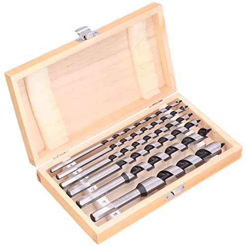 6 Pcs Woodworking Auger Bit Set, Carbon Steel Drill Bits for Drilling Wood, Industrial Grade with Single Flute and, Various Specifications 6 Pcs Woodworking Auger Bit Set, Carbon Steel Drill Bits for Drilling Wood, Industrial Grade with Single Flute and, Various Specifications von Bognajin